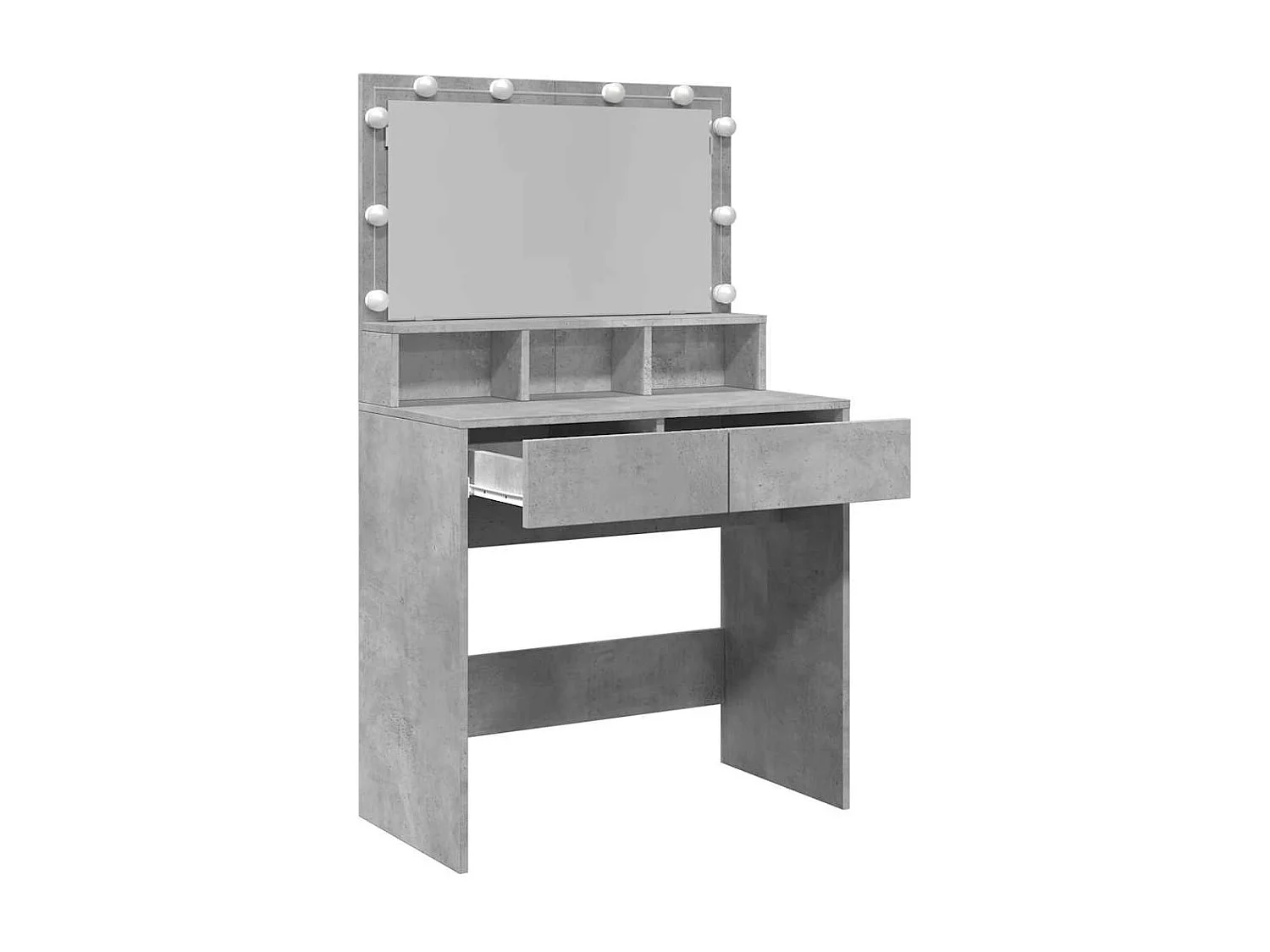 Toeletta con LED Grigio Cemento 80x41x134,5 cm