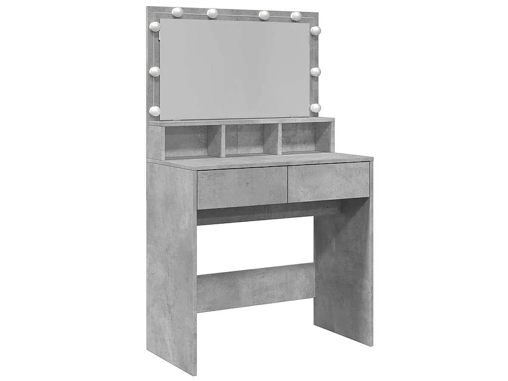 Kaptafel met LED 80x41x134,5 cm betongrijs