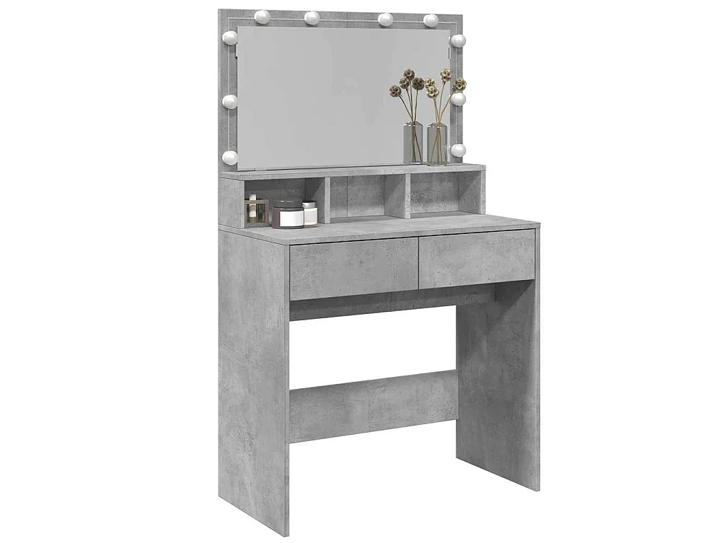 Kaptafel met LED 80x41x134,5 cm betongrijs