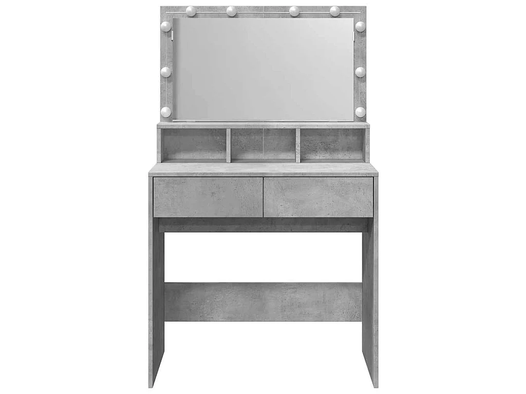 Kaptafel met LED 80x41x134,5 cm betongrijs