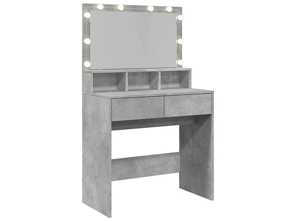 Kaptafel met LED 80x41x134,5 cm betongrijs