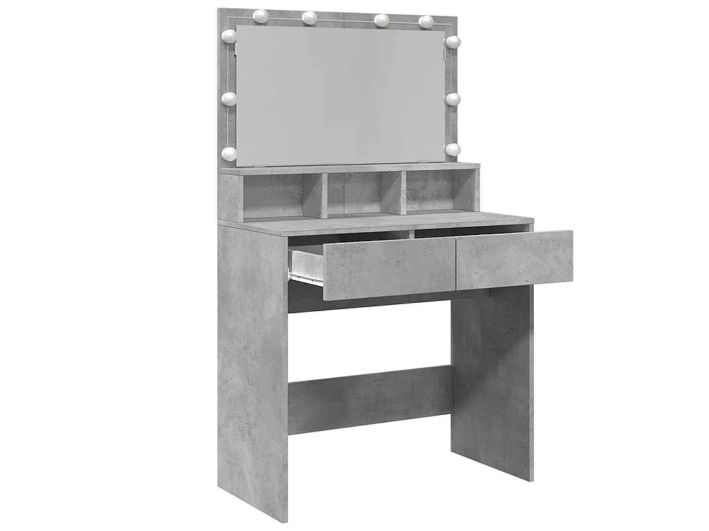 Kaptafel met LED 80x41x134,5 cm betongrijs