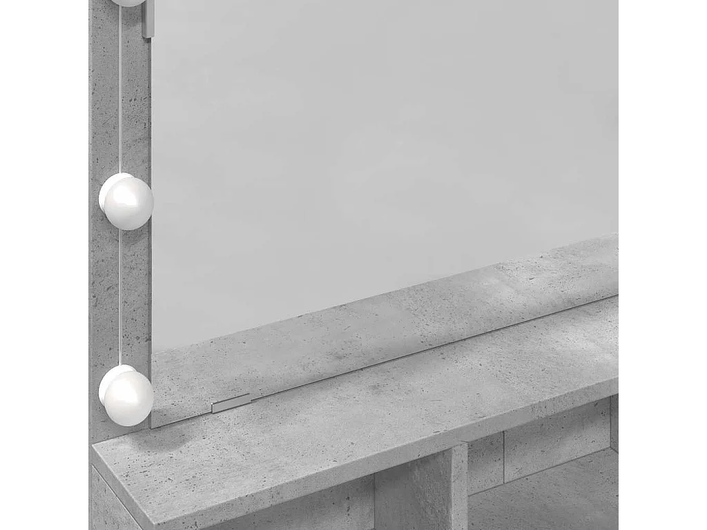Toucador com LED 80x41x134,5 cm cinzento cimento