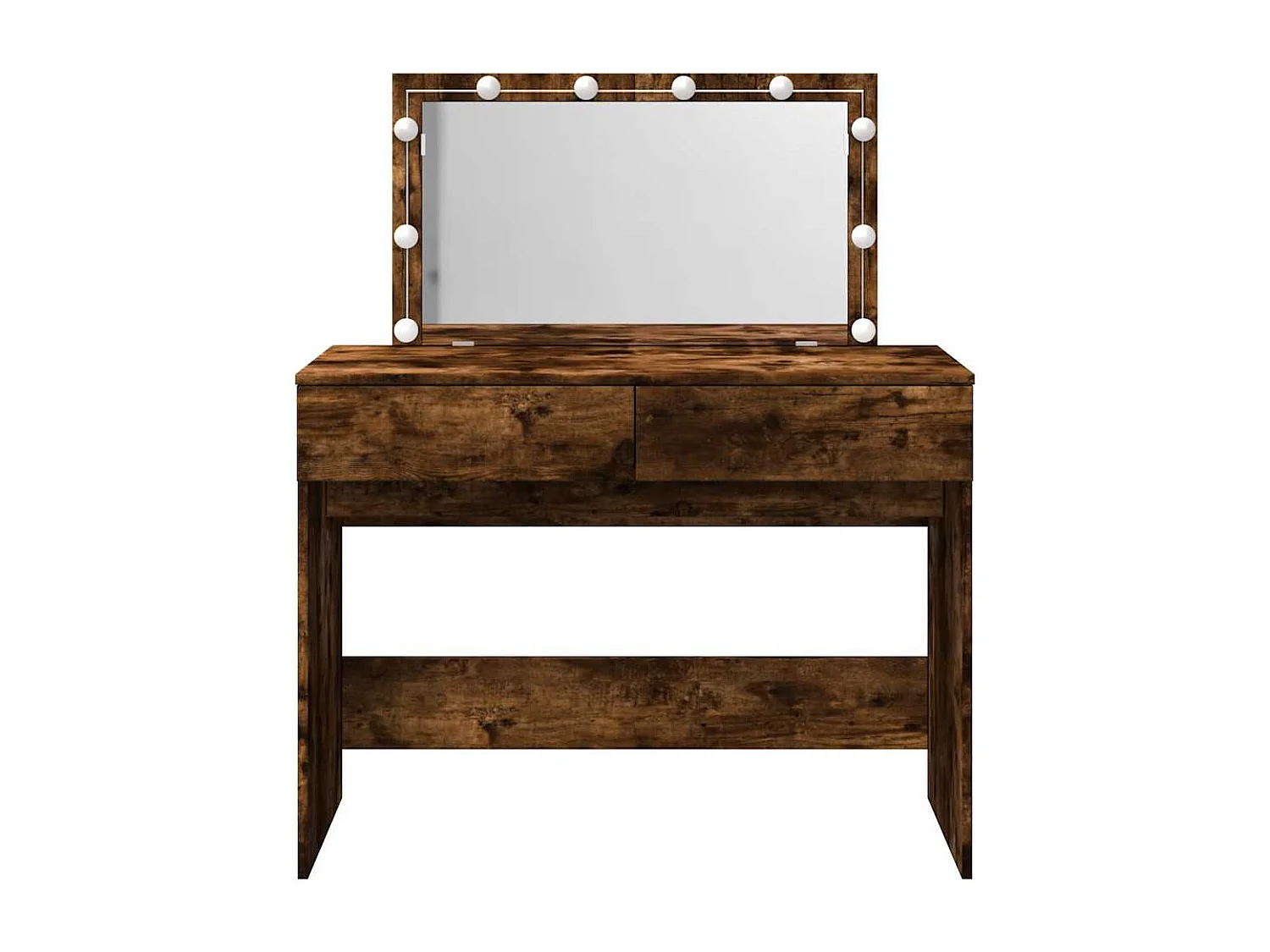 Kaptafel met LED 100x40x120 cm gerookt eikenkleurig