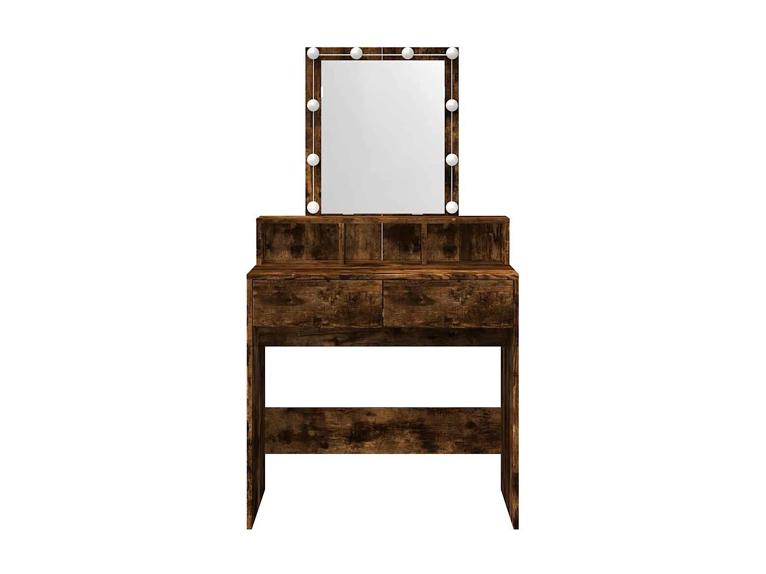 Kaptafel met LED 80x41x144,5 cm gerookt eikenkleurig