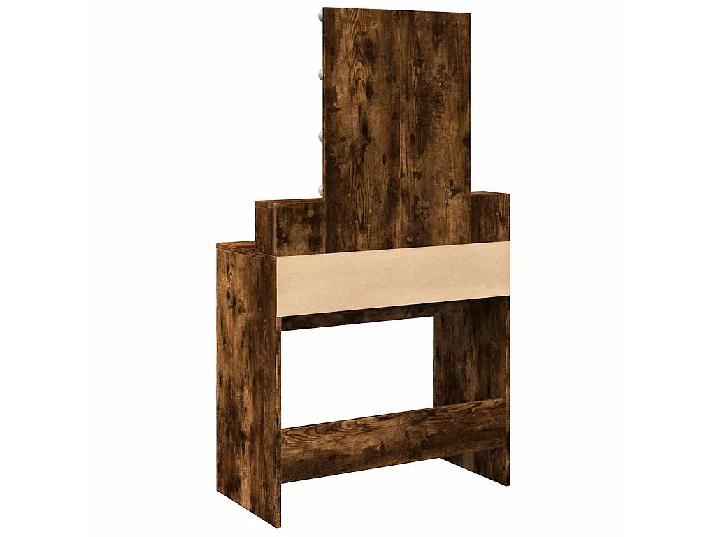 Coiffeuse avec LED chêne fumé 80x41x144,5 cm