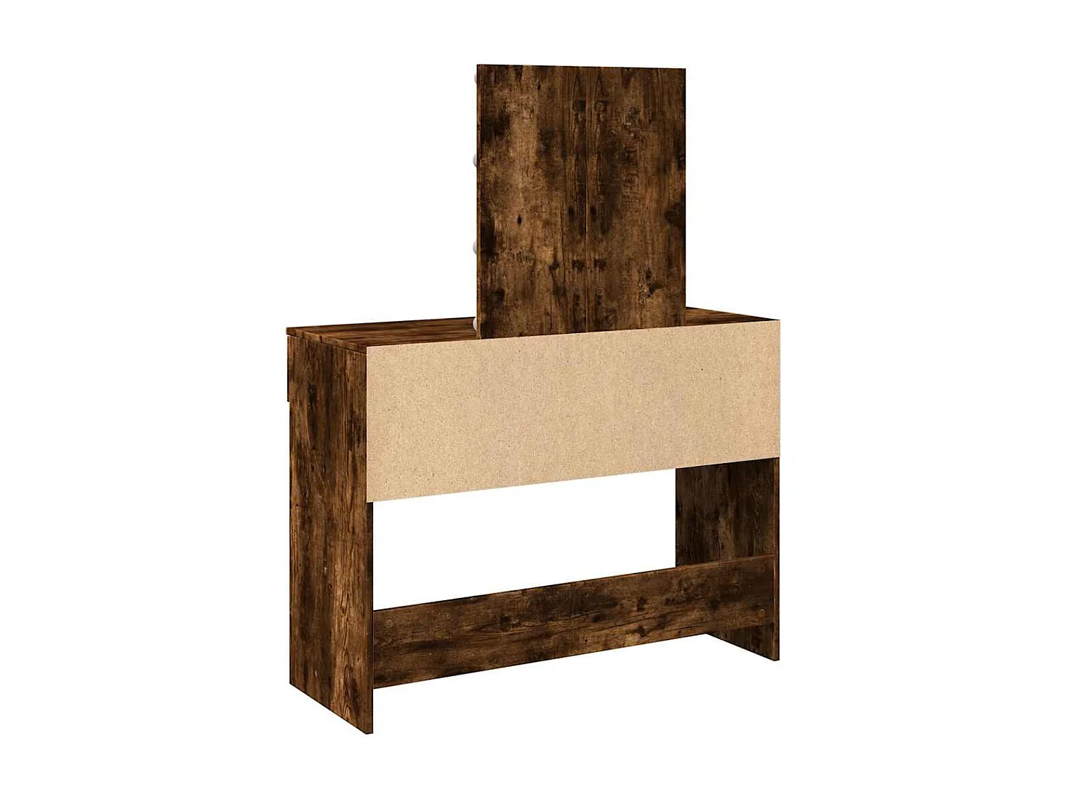 Tocador con luces LED color roble ahumado 100x40x130 cm