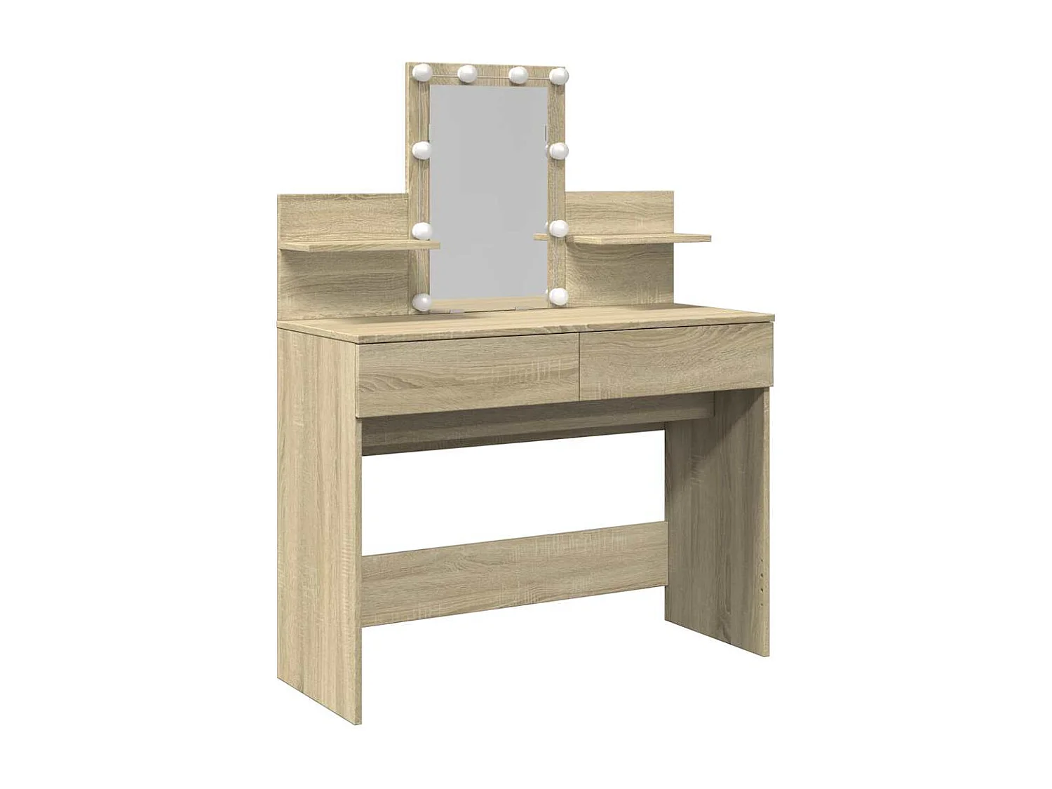 Kaptafel met LED-verlichting 100x40x130 cm sonoma eikenkleurig