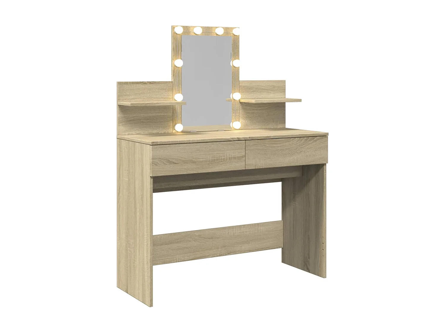 Kaptafel met LED-verlichting 100x40x130 cm sonoma eikenkleurig
