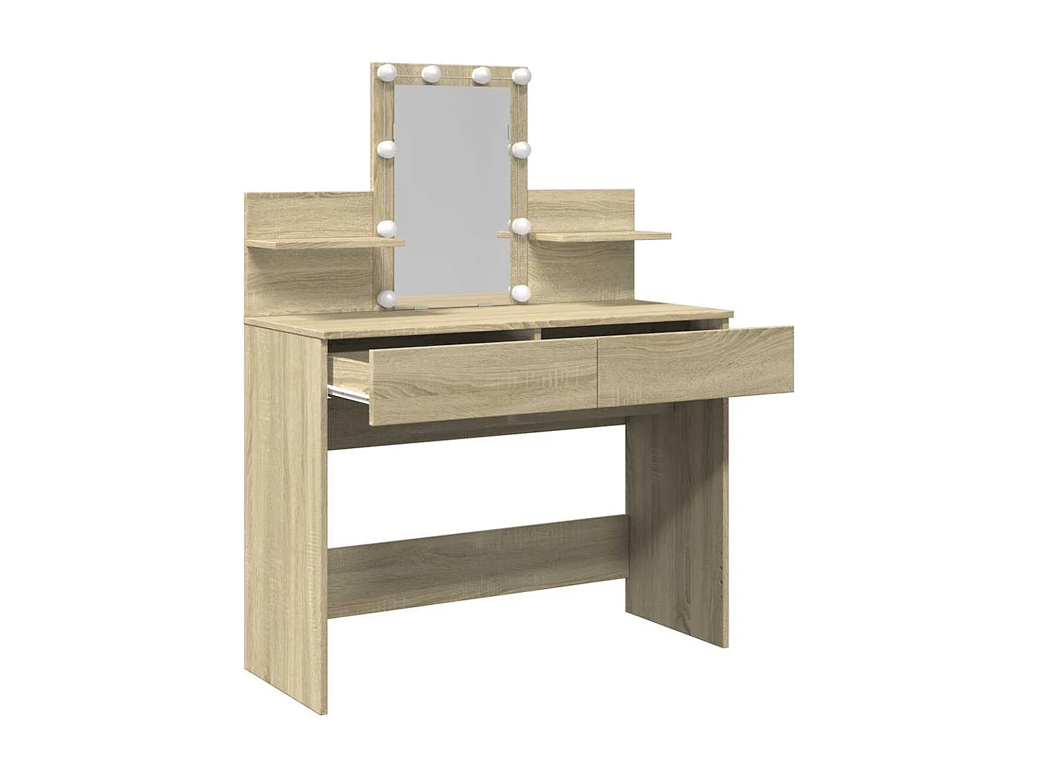 Kaptafel met LED-verlichting 100x40x130 cm sonoma eikenkleurig