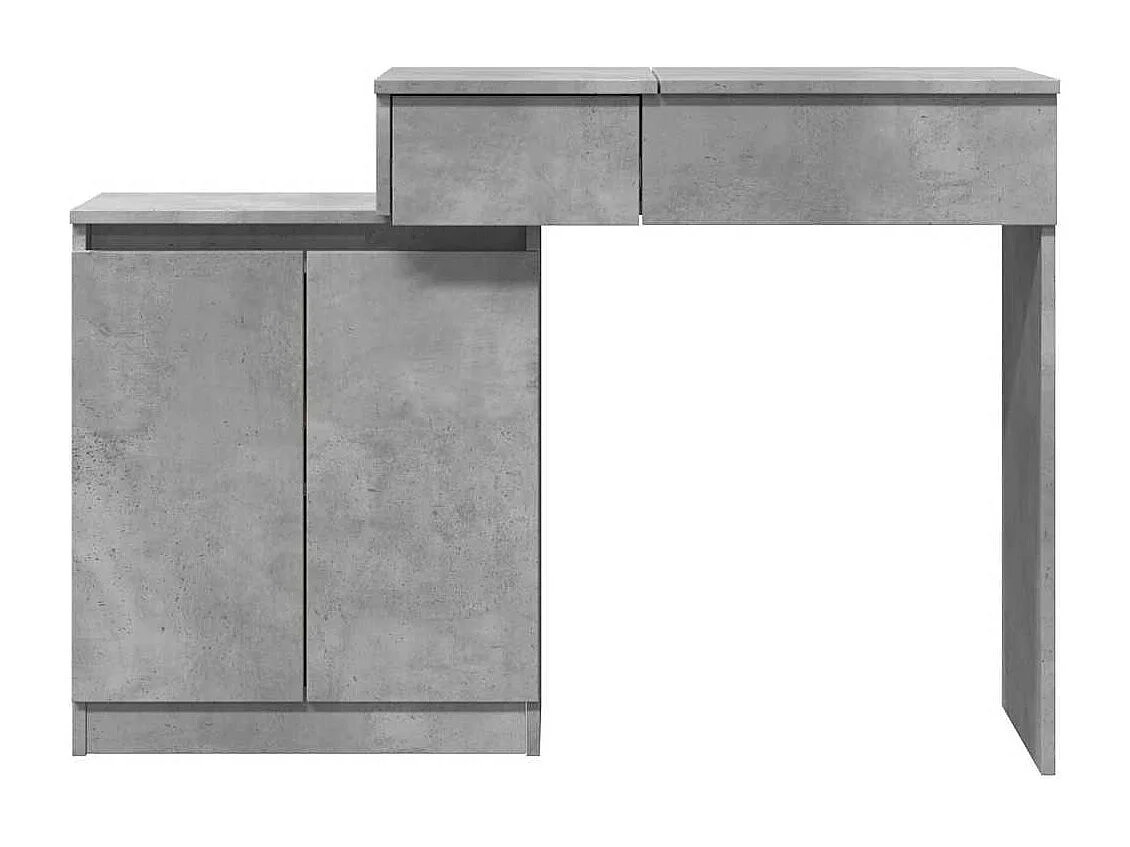Schminktisch mit LED-Beleuchtung Betongrau 115x37x110,5 cm