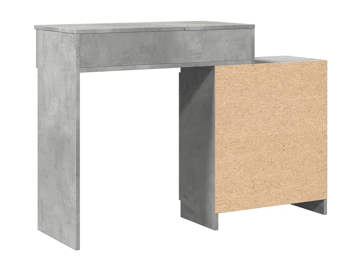 Schminktisch mit LED-Beleuchtung Betongrau 115x37x110,5 cm