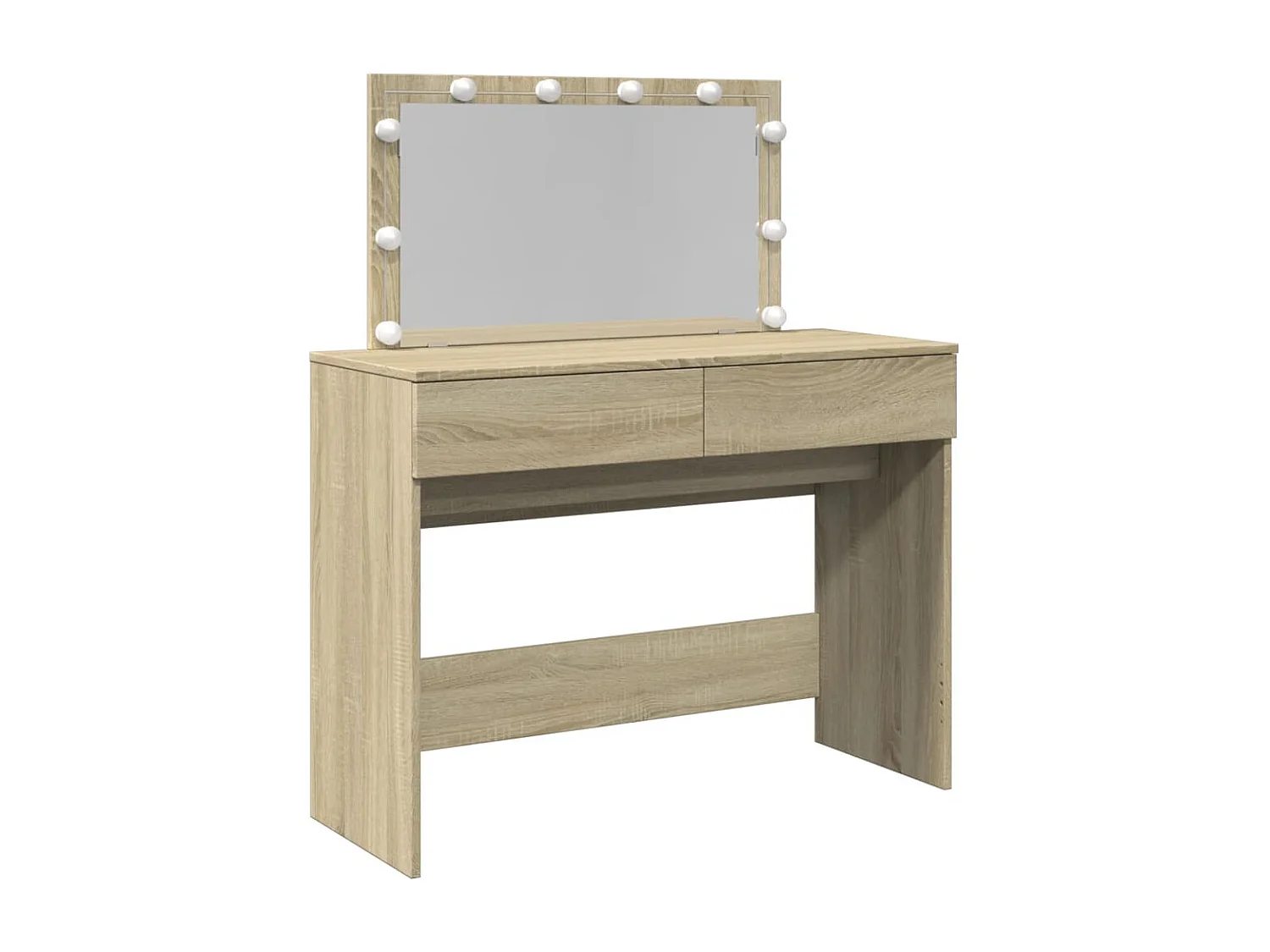 Coiffeuse avec LED chêne sonoma 100x40x120 cm