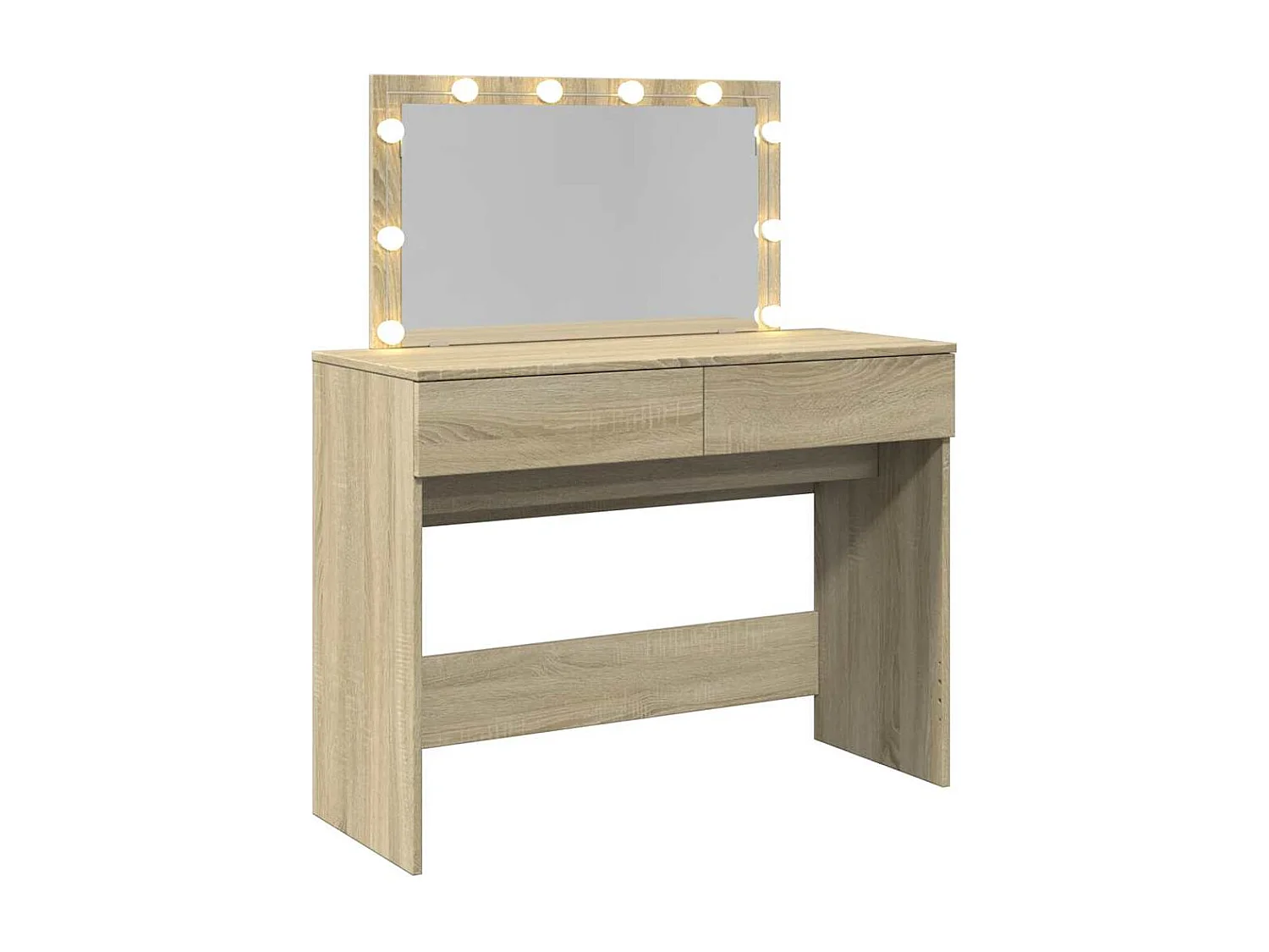 Toucador com LEDs 100x40x120 cm carvalho sonoma