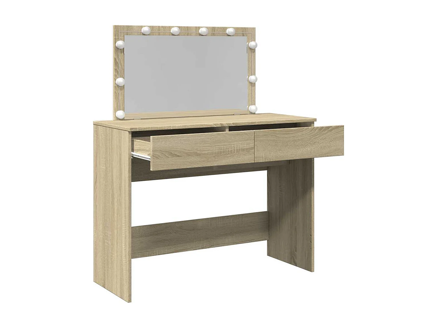 Toucador com LEDs 100x40x120 cm carvalho sonoma