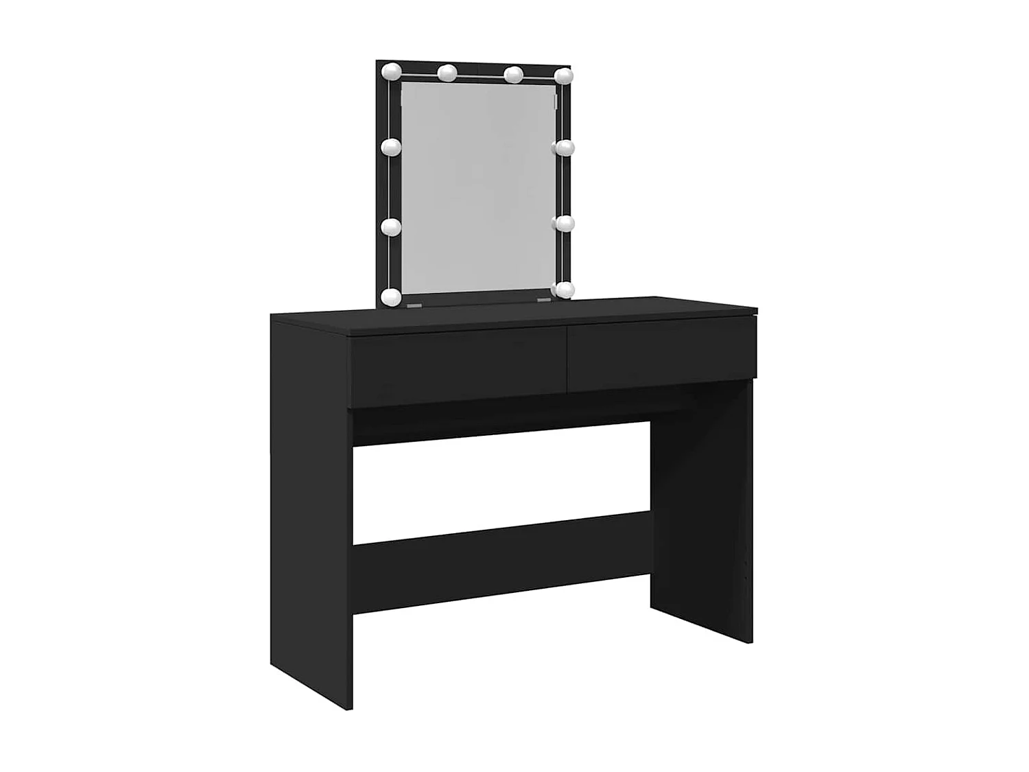 Toeletta con LED Nero 100x40x130 cm