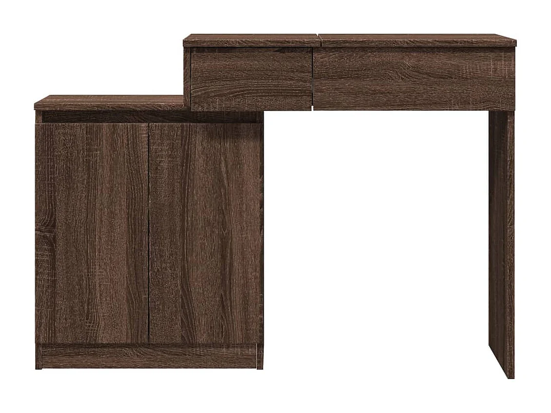 Coiffeuse avec LED chêne marron 115x37x110,5 cm