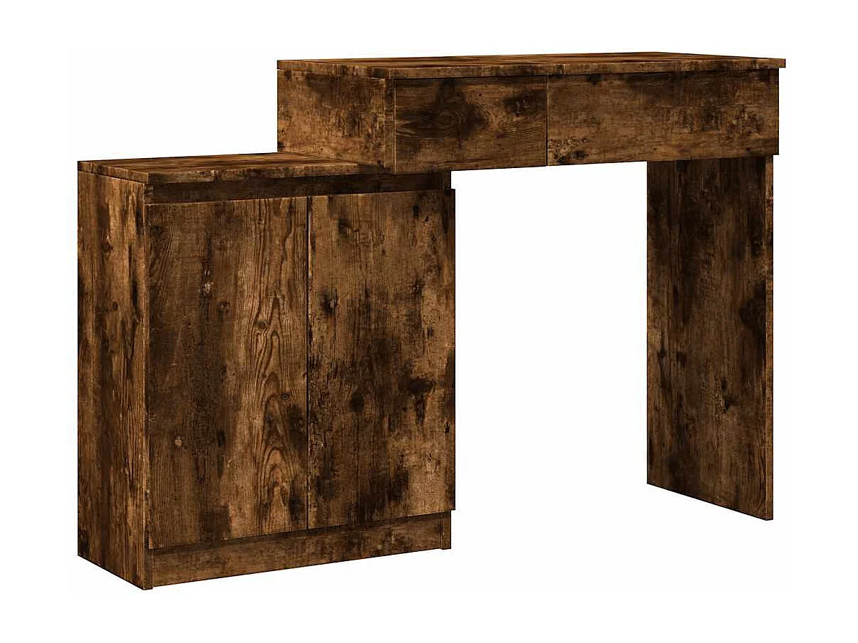 Toucador com LED 115x37x110,5 cm carvalho fumado