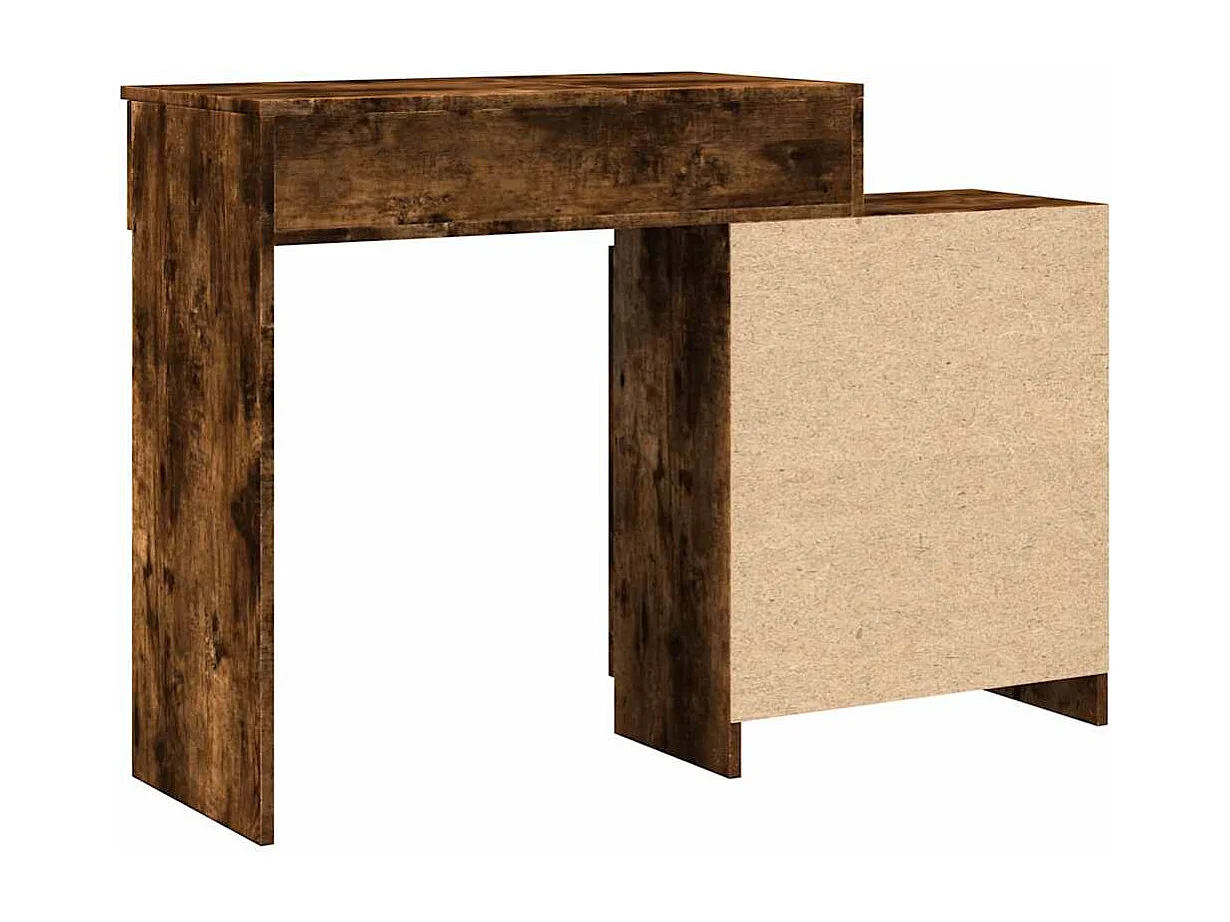 Toucador com LED 115x37x110,5 cm carvalho fumado