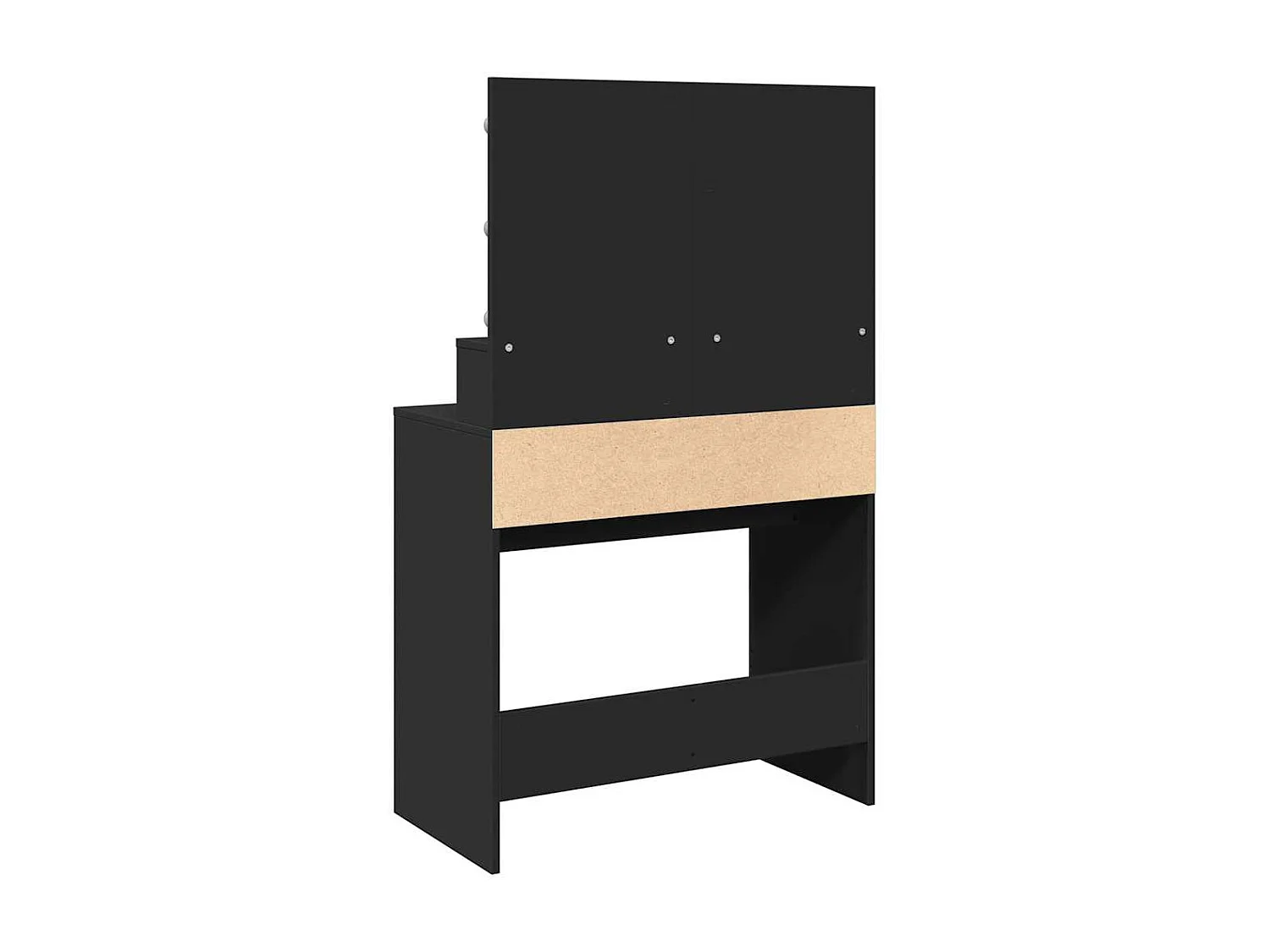 Coiffeuse avec LED noir 80x41x134,5 cm