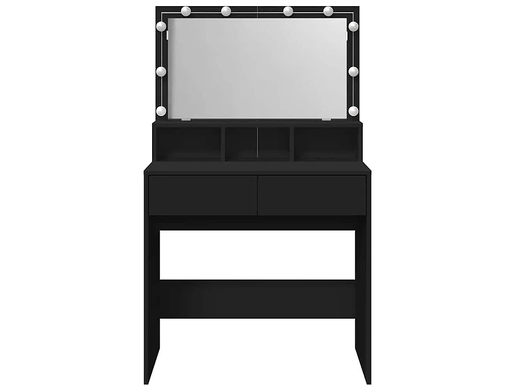 Toeletta con LED Nera 80x41x134,5 cm