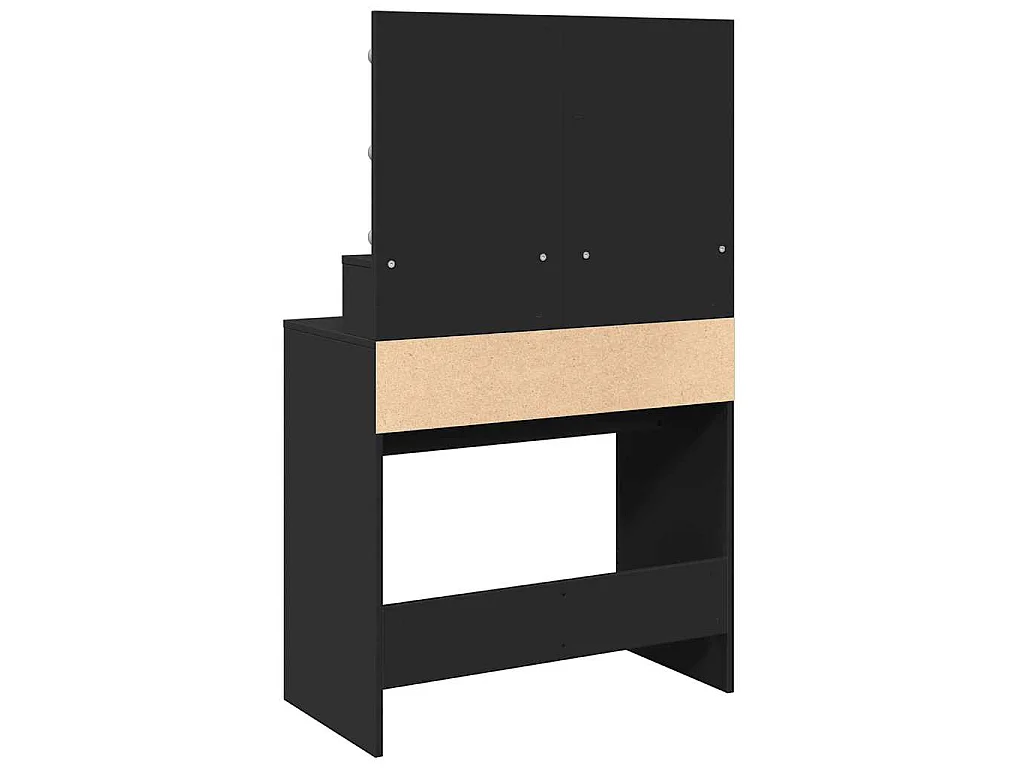 Toeletta con LED Nera 80x41x134,5 cm