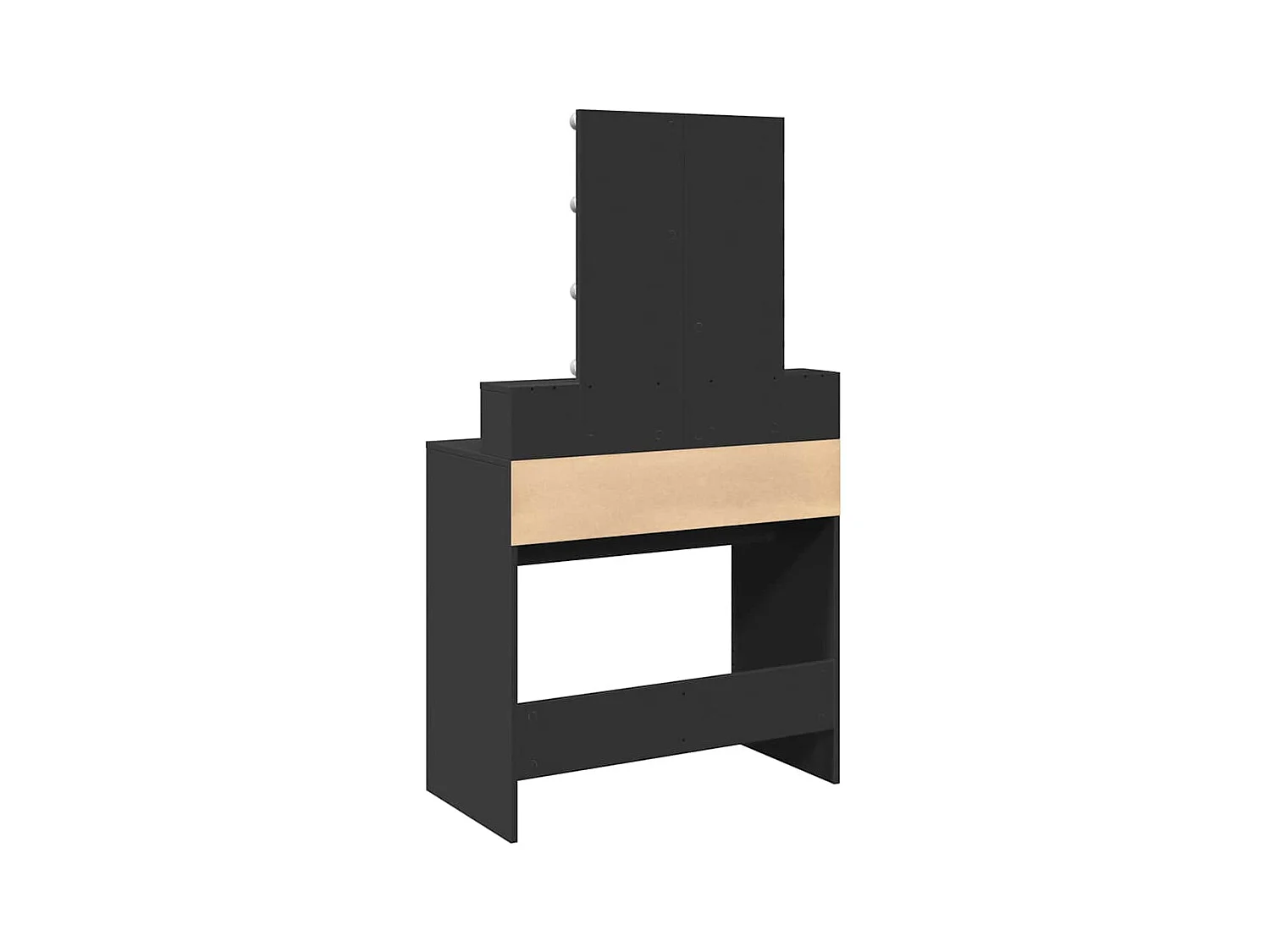 Coiffeuse avec LED noir 80x41x144,5 cm