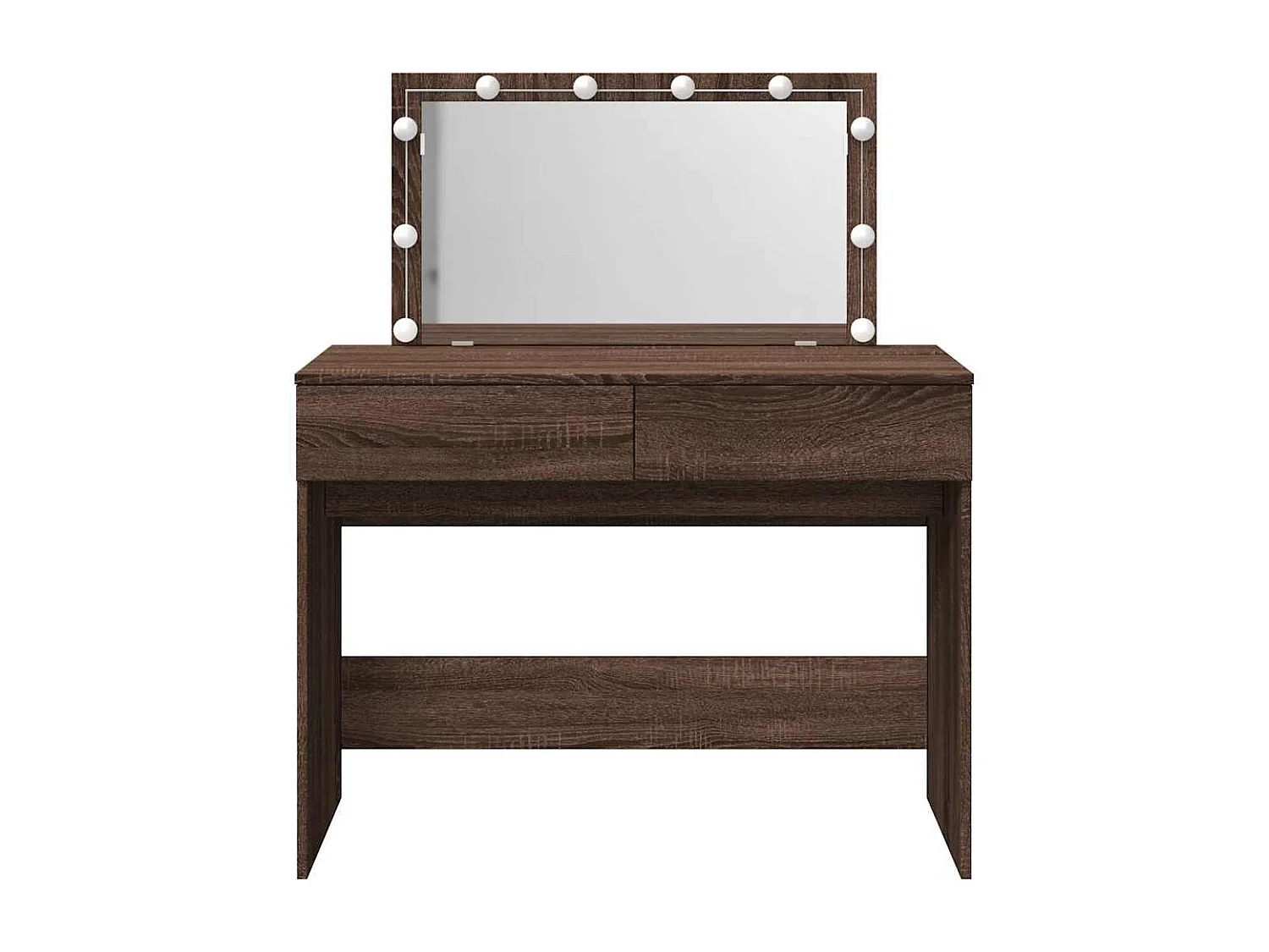 Kaptafel met LED 100x40x120 cm bruin eikenkleurig