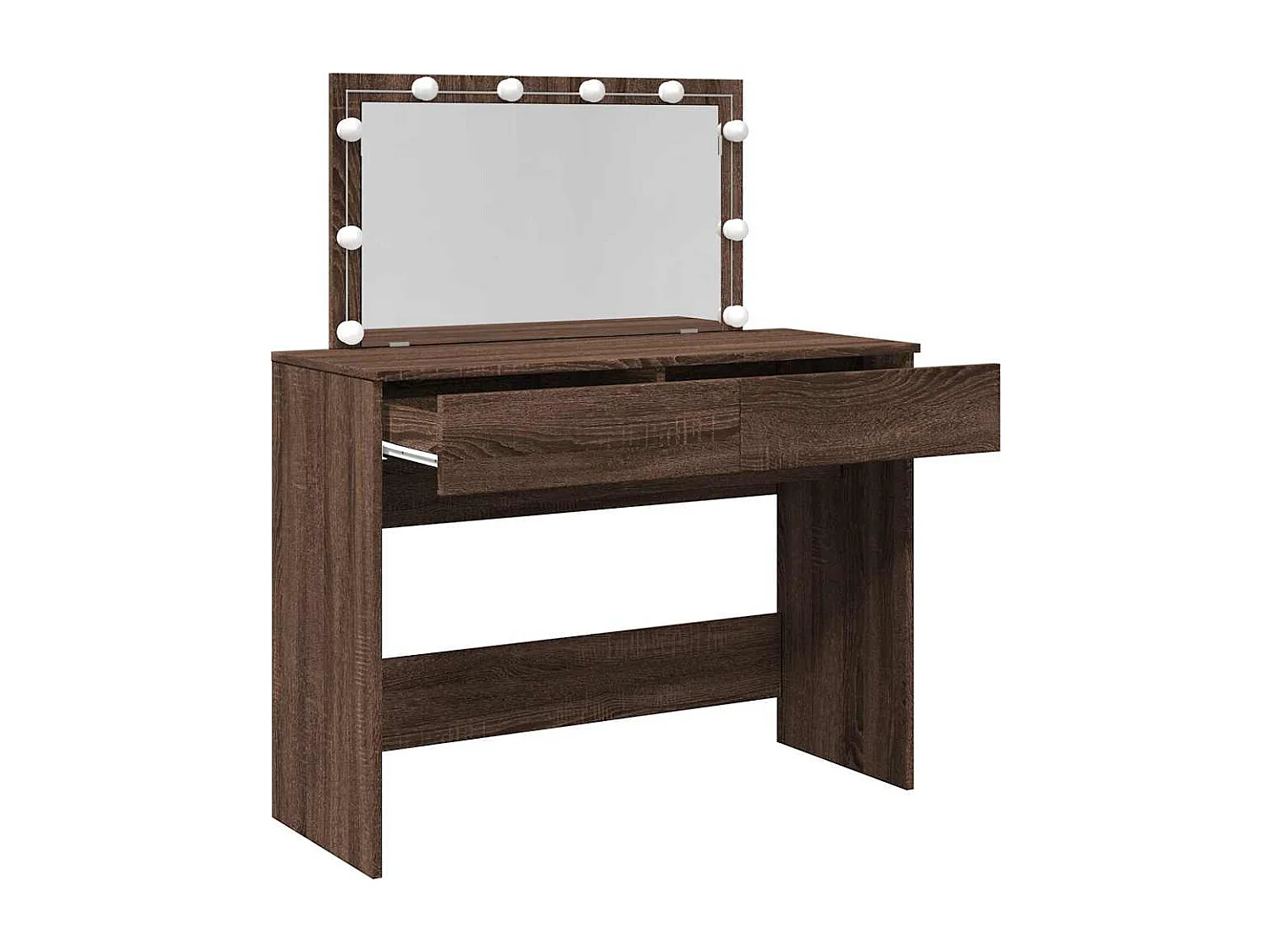 Toucador com LEDs 100x40x120 cm cor carvalho castanho