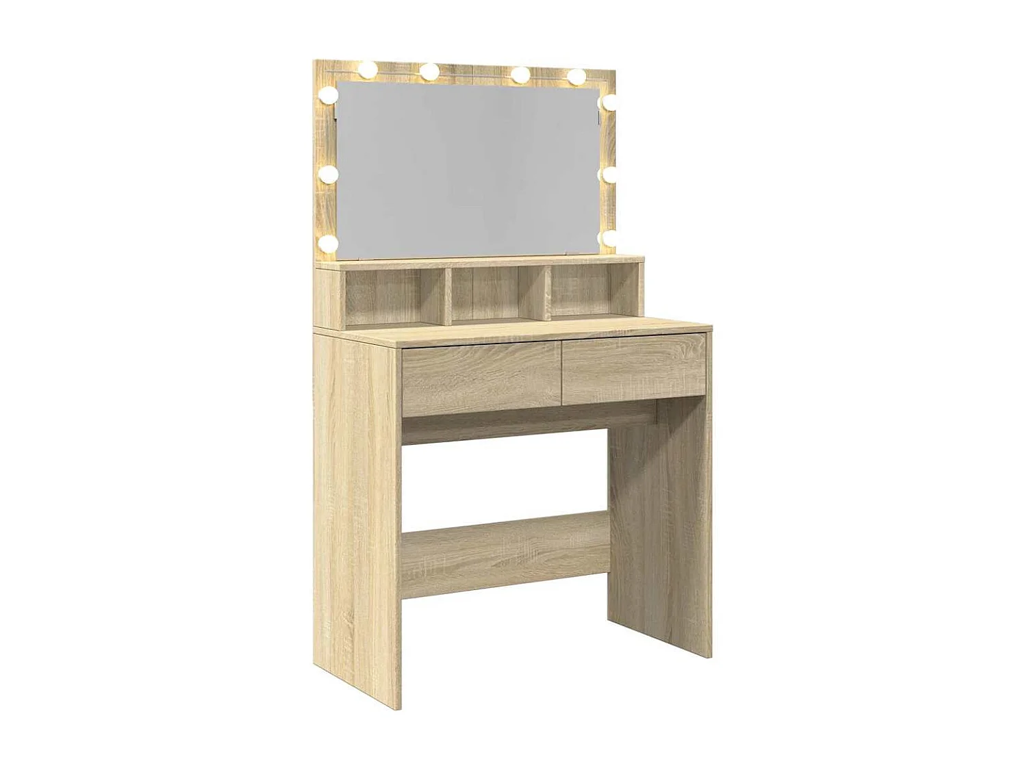 Toucador com LED 80x41x134,5 cm carvalho sonoma