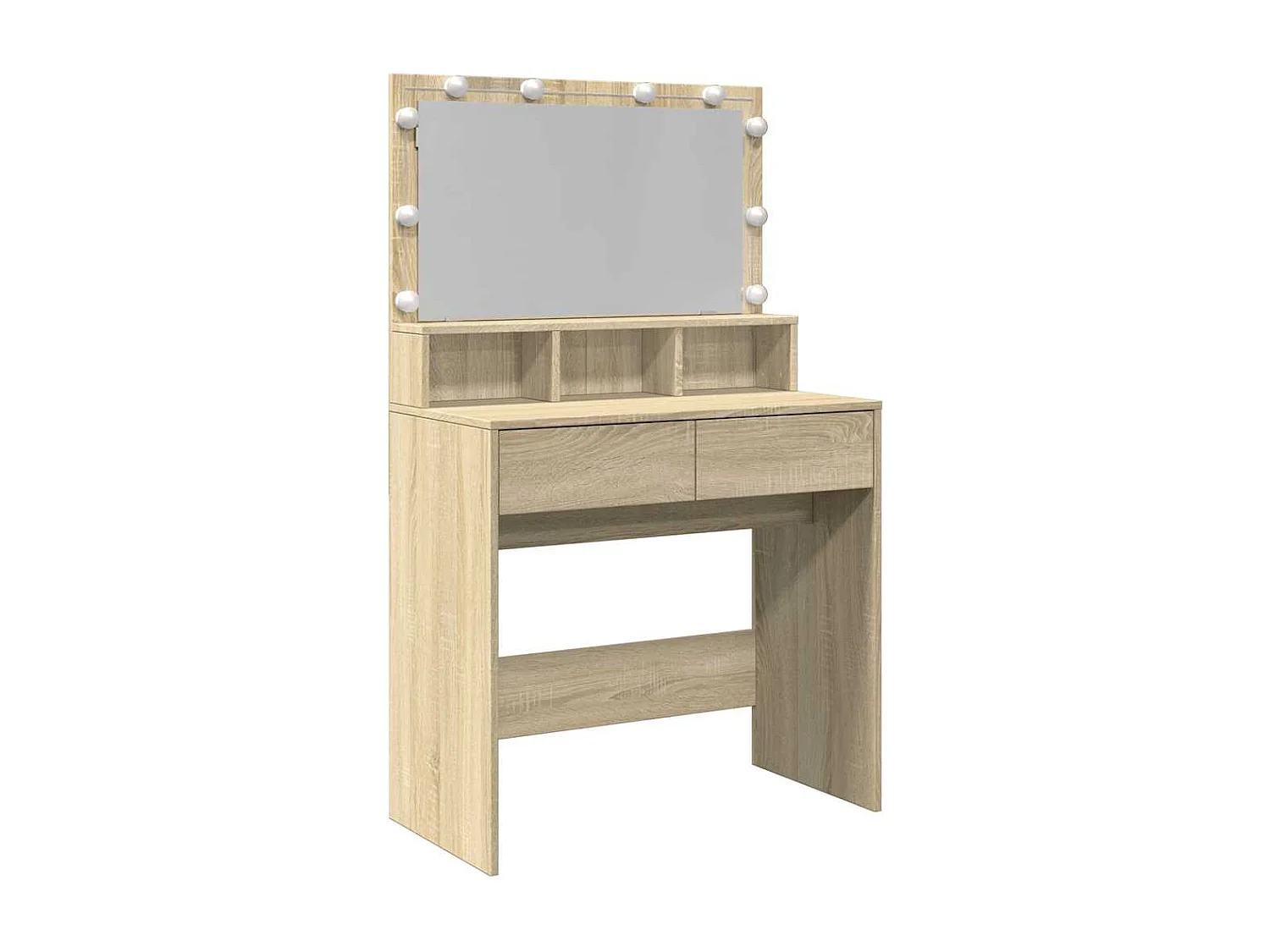 Toucador com LED 80x41x134,5 cm carvalho sonoma
