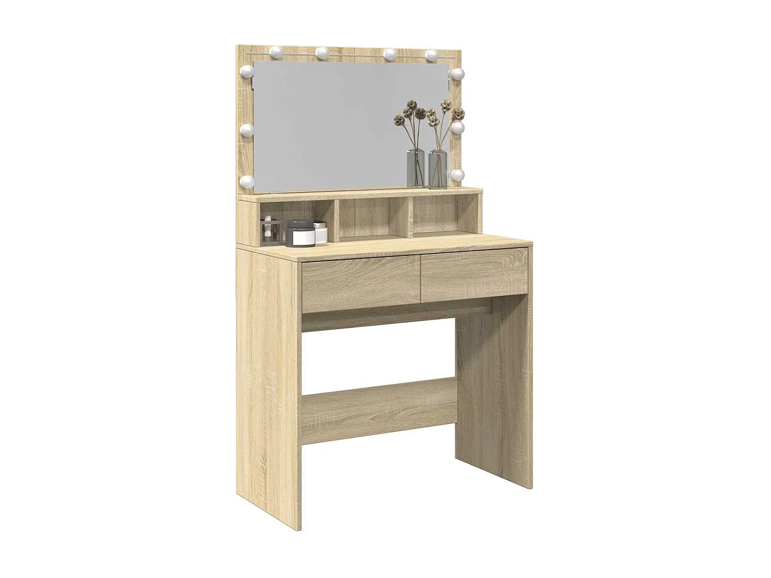 Toucador com LED 80x41x134,5 cm carvalho sonoma