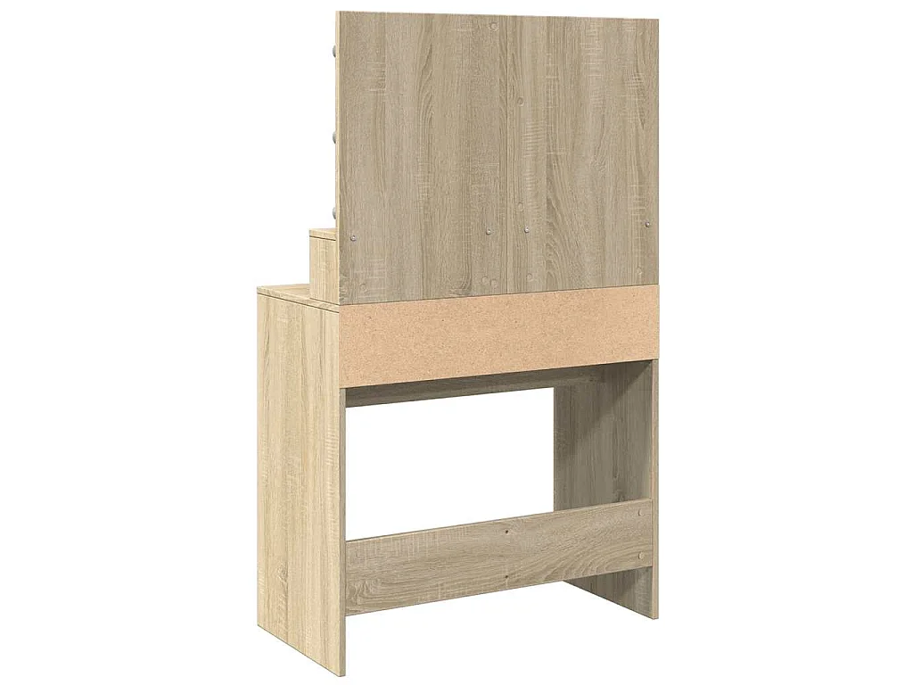 Tocador con luces LED color roble Sonoma 80x41x134,5 cm