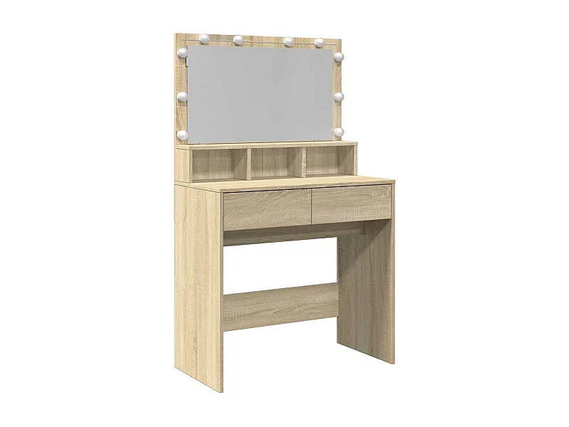 Coiffeuse avec LED chêne sonoma 80x41x134,5 cm