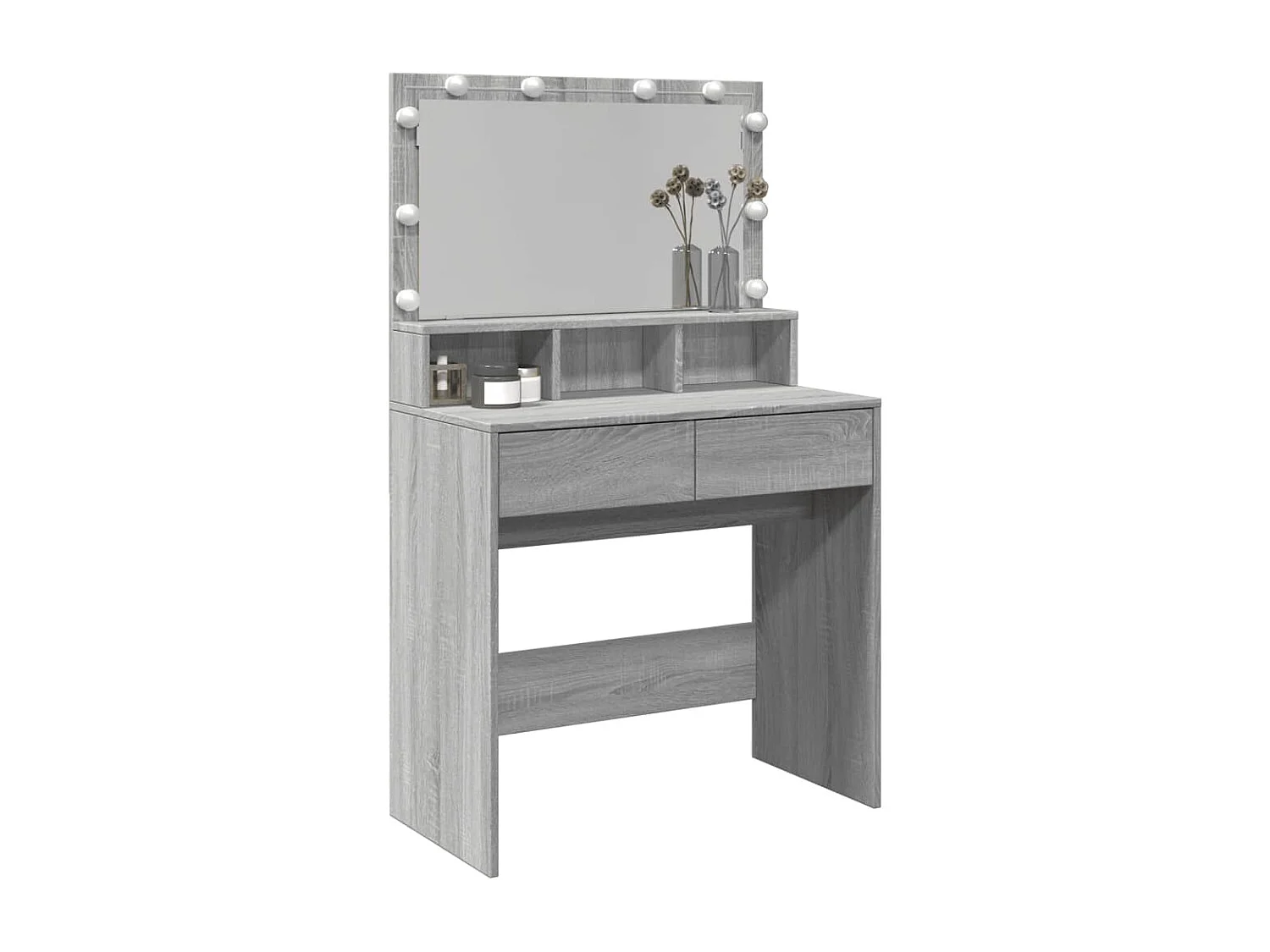 Toeletta con LED Grigio Sonoma 80x41x134,5 cm