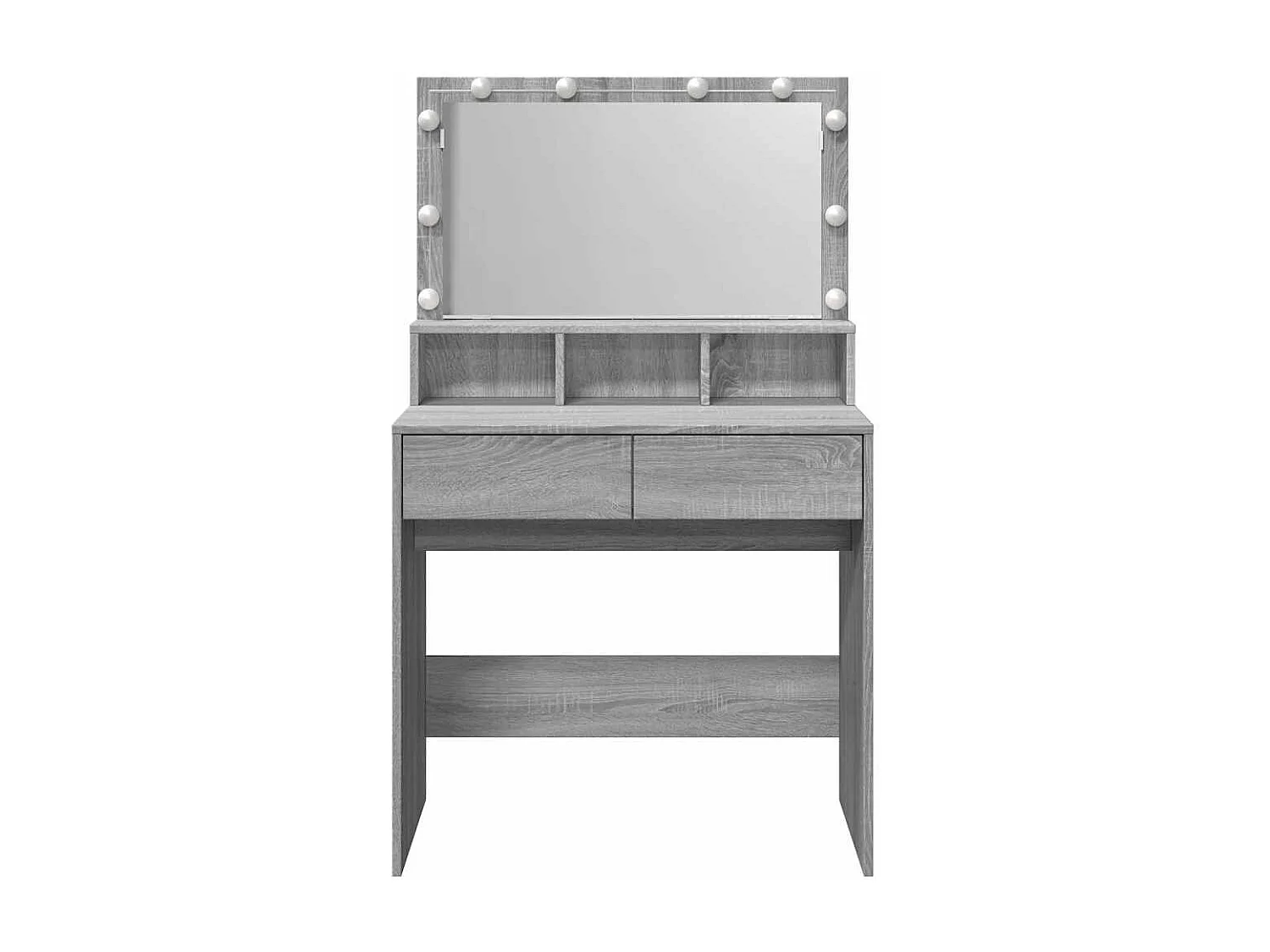 Toeletta con LED Grigio Sonoma 80x41x134,5 cm