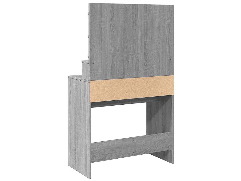 Kaptafel met LED 80x41x134,5 cm grijs sonoma eikenkleurig