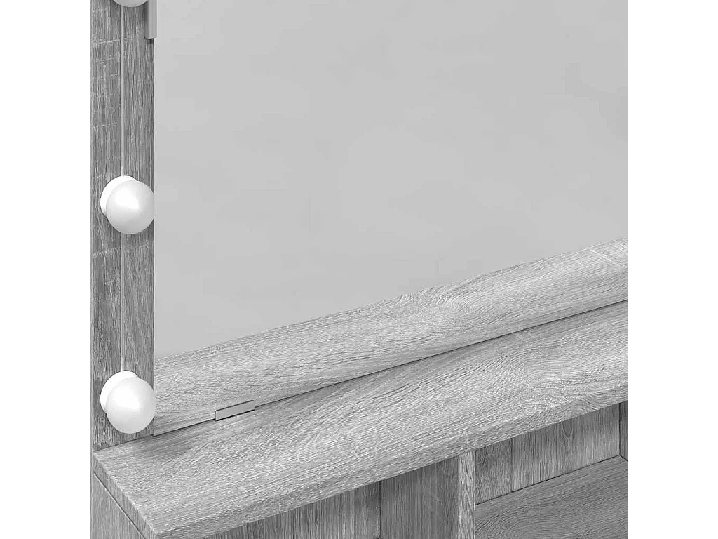 Coiffeuse avec LED sonoma gris 80x41x134,5 cm