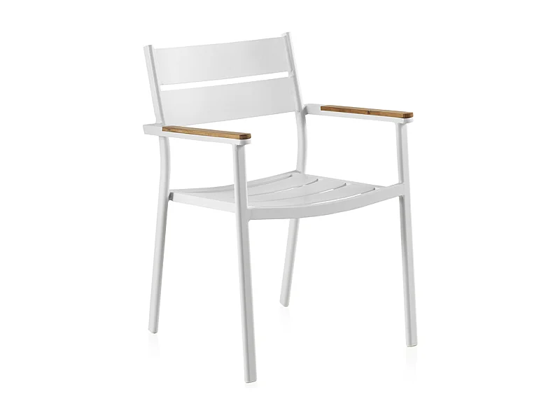 Fauteuil en aluminium blanc