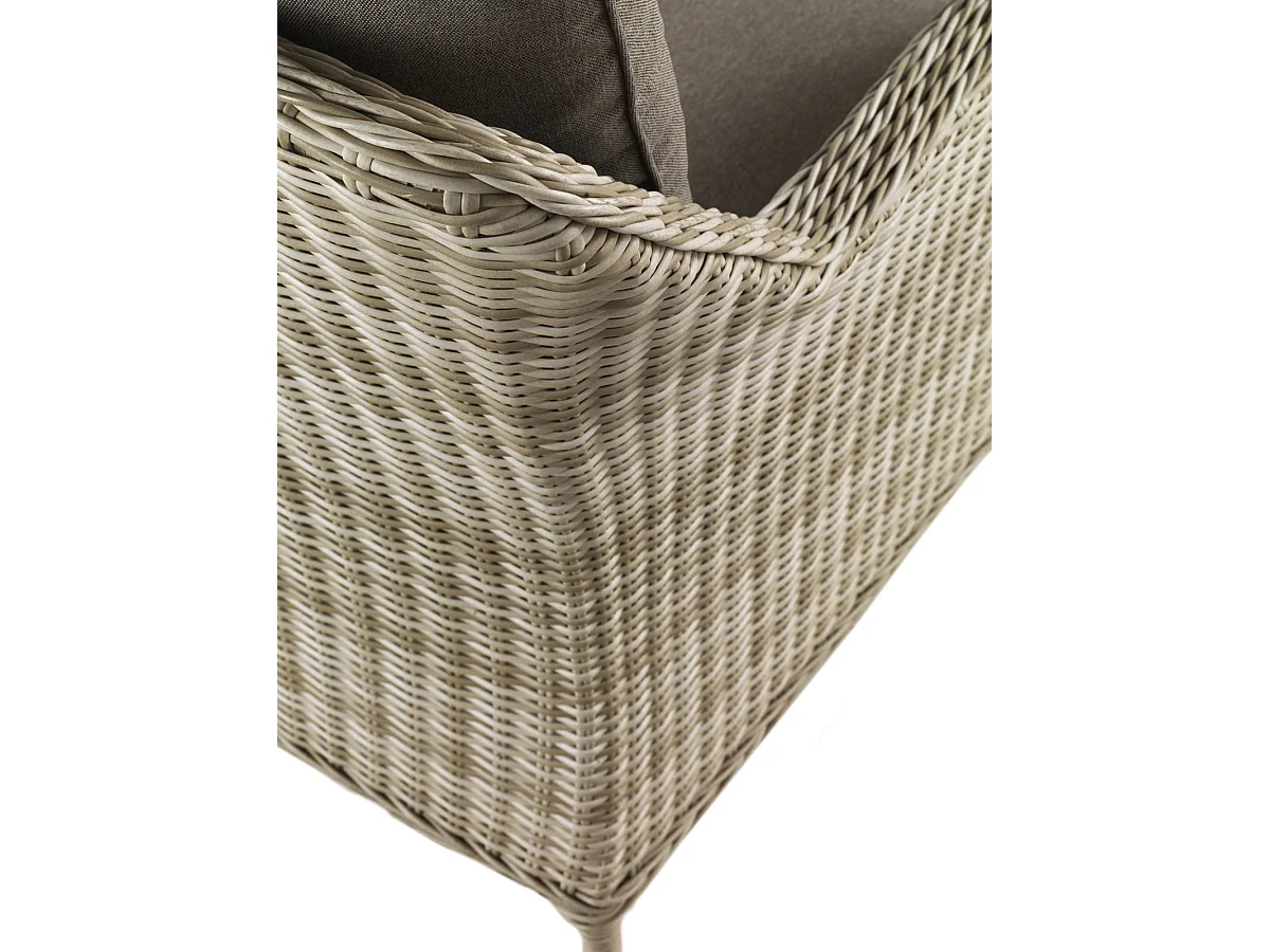 Salon 4 pièces fibre synthétique marron avec coussins marrons