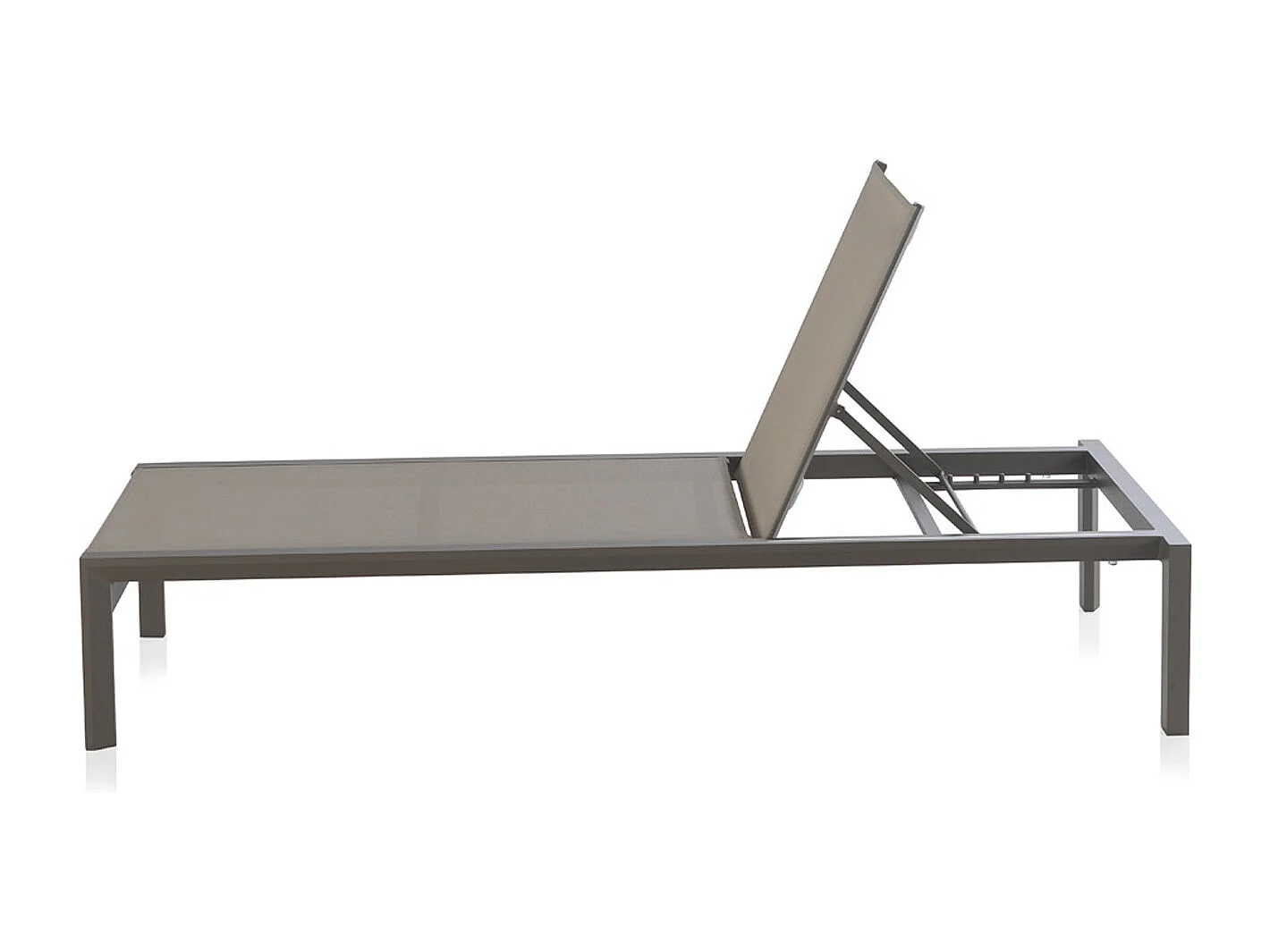 Tumbona de aluminio color topo