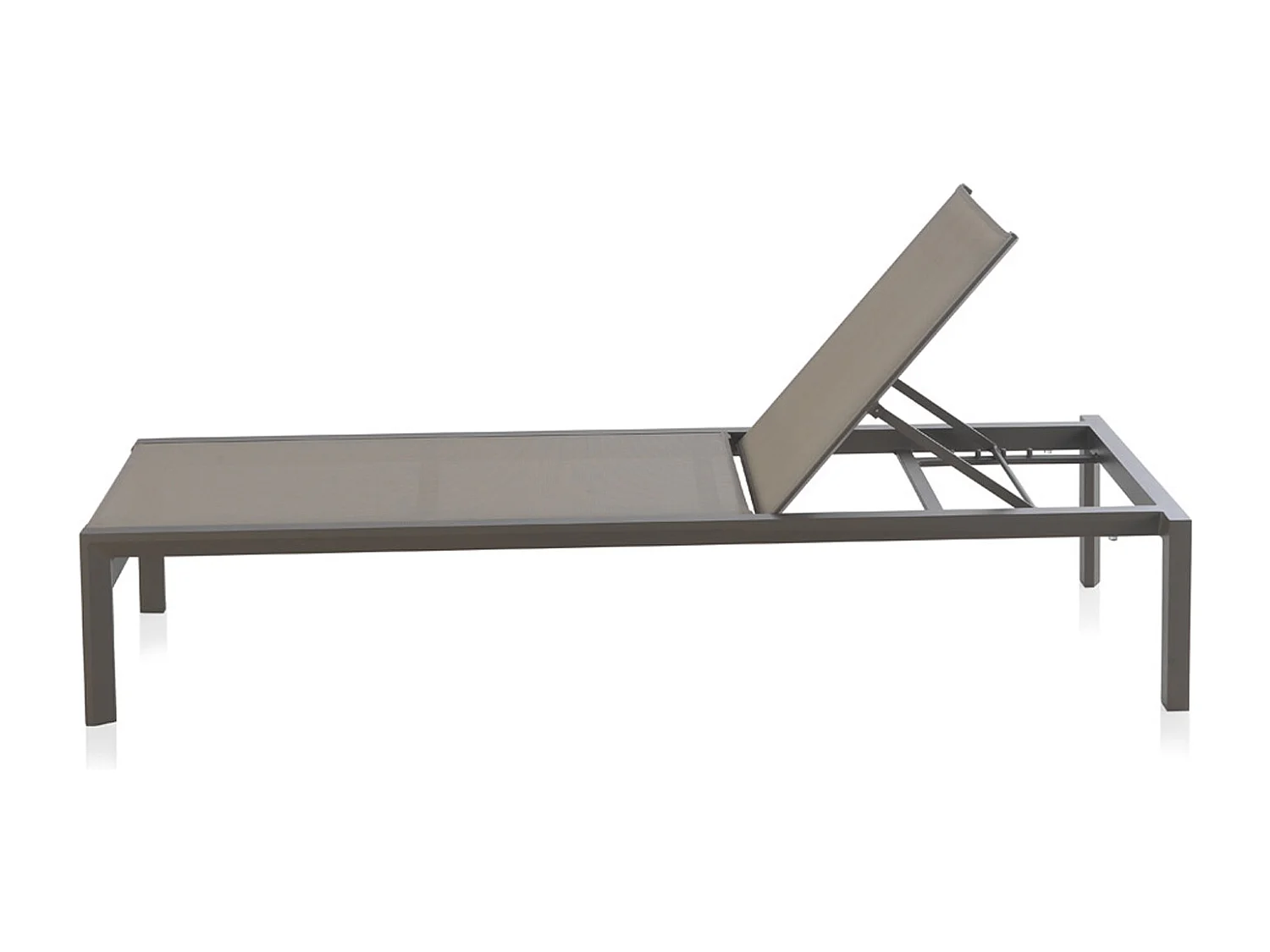 Tumbona de aluminio color topo