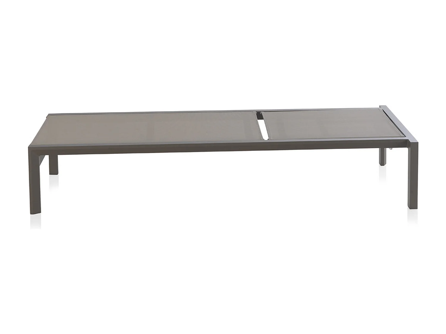 Tumbona de aluminio color topo