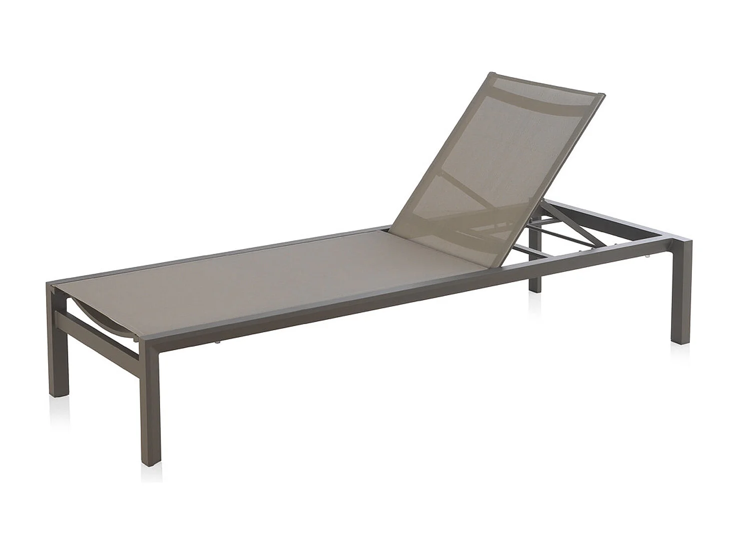 Tumbona de aluminio color topo