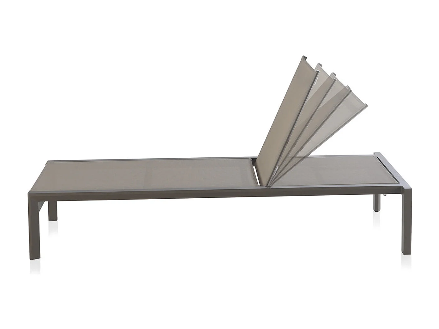 Tumbona de aluminio color topo