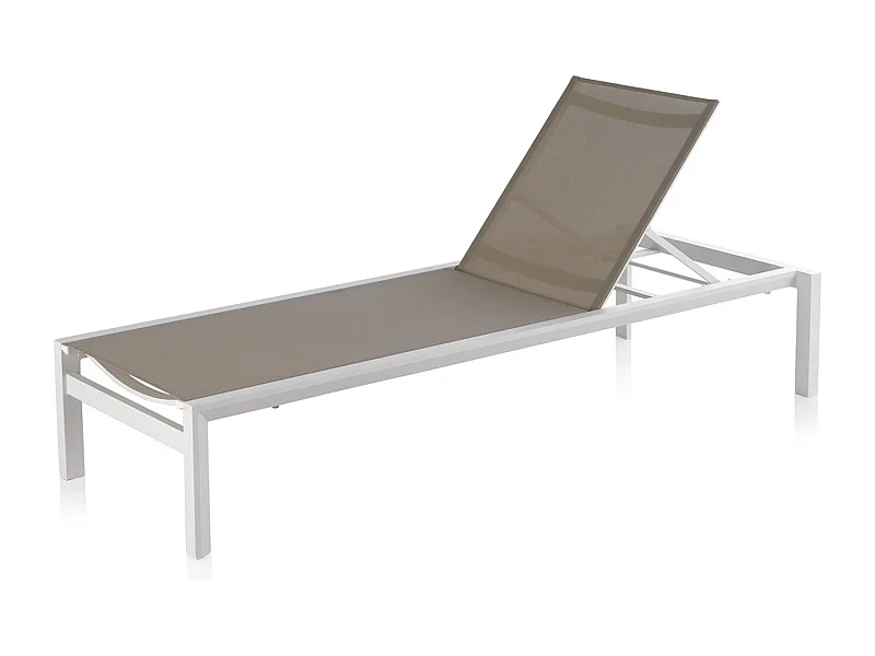 Sonnenliege aus  Aluminium weiß