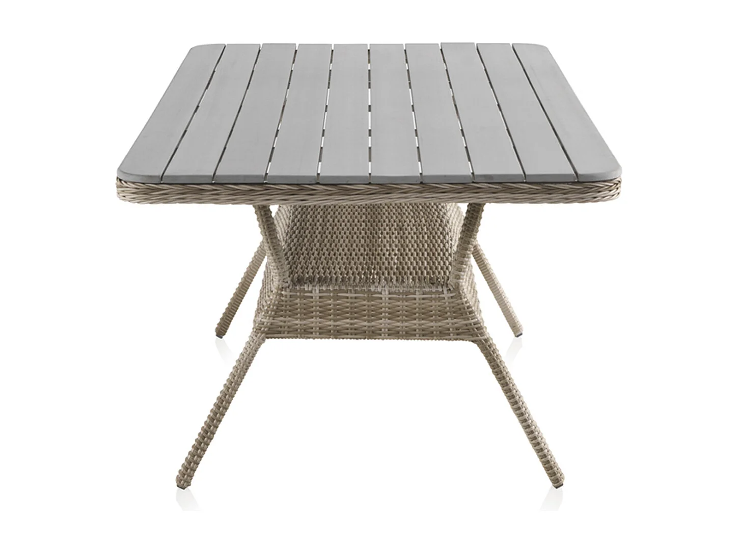 Aluminiumtisch aus Kunstfaser mit Polywood-Platte