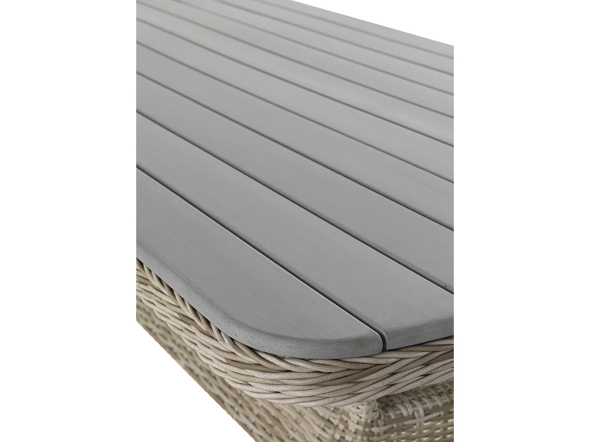 Aluminiumtisch aus Kunstfaser mit Polywood-Platte