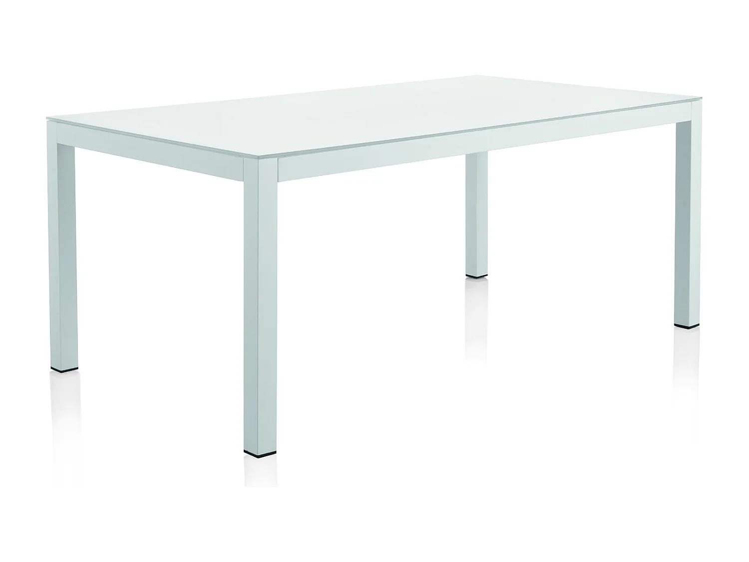Weißer Aluminiumtisch 180x100