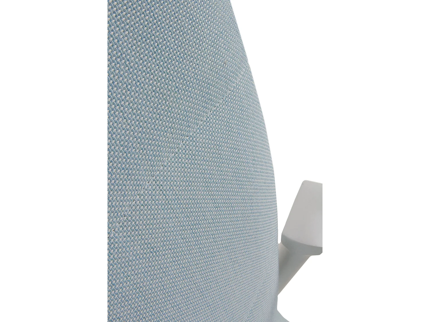 Lot de 4 fauteuils en aluminium blanc avec revêtement bleu clair